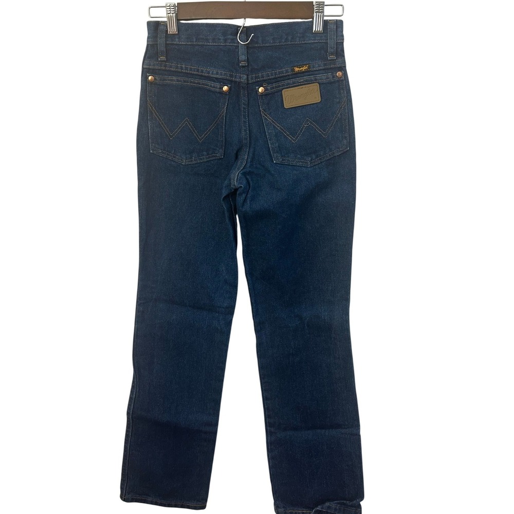 Wrangler Cowboy Cut Slim Fit Jeans 26x32 Dark Wash Western High Rise USA Classic